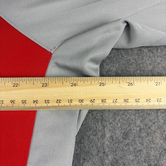 Nike Dri Fit Ohio State Buckeyes Elite Long Sleeve Shirt Men XL Red Gray Stretch - Picture 8 of 9